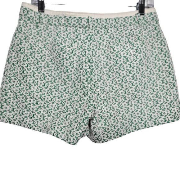 Anthropologie Cartonnier Rose Point Lace Overlay Shorts Green Cream Size 6 - Picture 8 of 10
